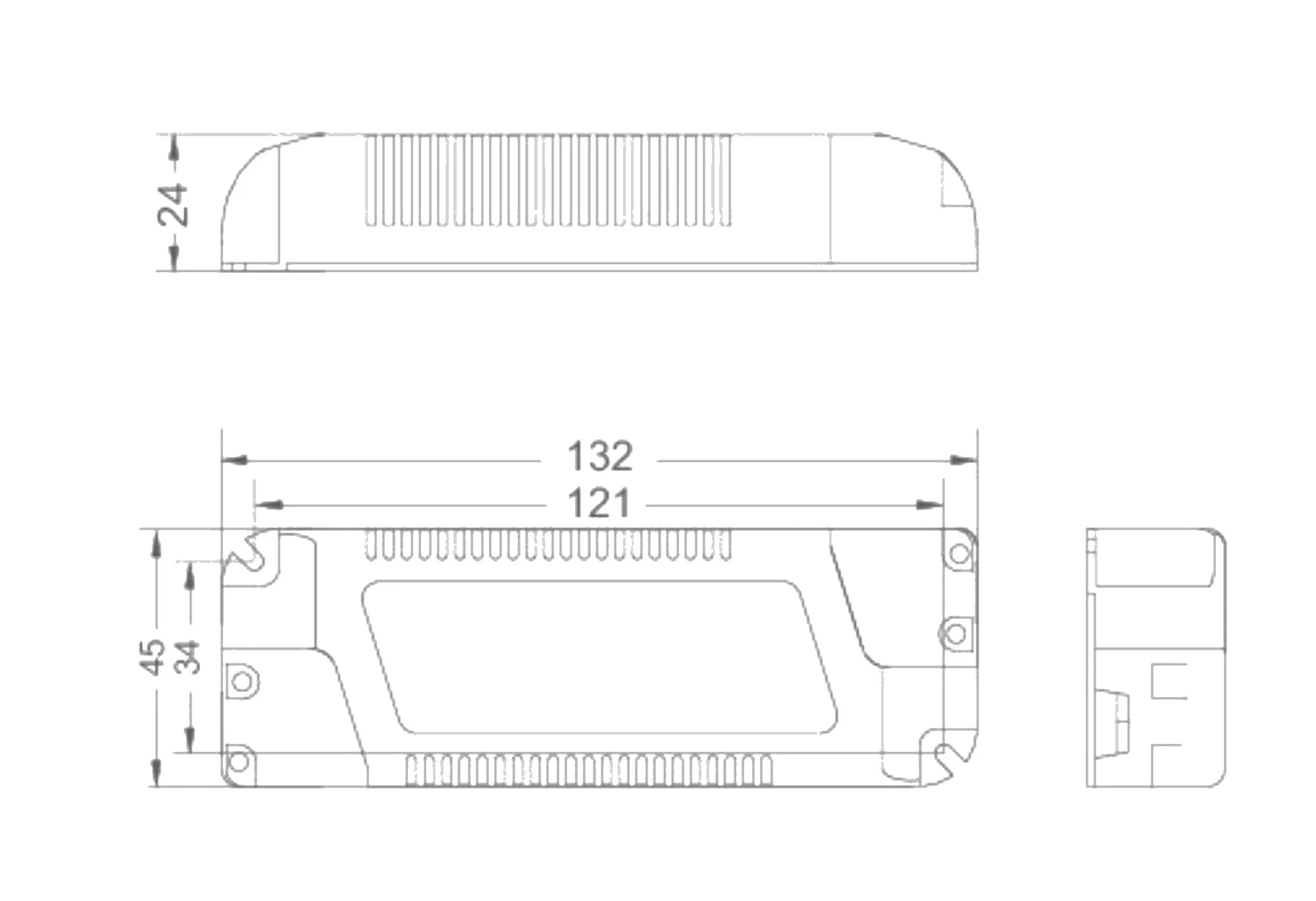 Ltech RF2.4GHz Wireless Dimmable Driver 54W 135-185Vdc/280mA.0-100% PWM dimming level, IP20. DCE-54-280-H2R  LTECH Wireless Receiver